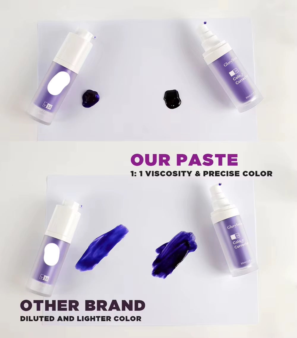 Wholesale Glorysmile Teeth Whitening Serum Instant Brighten Purple Toothpaste 30Ml Customized