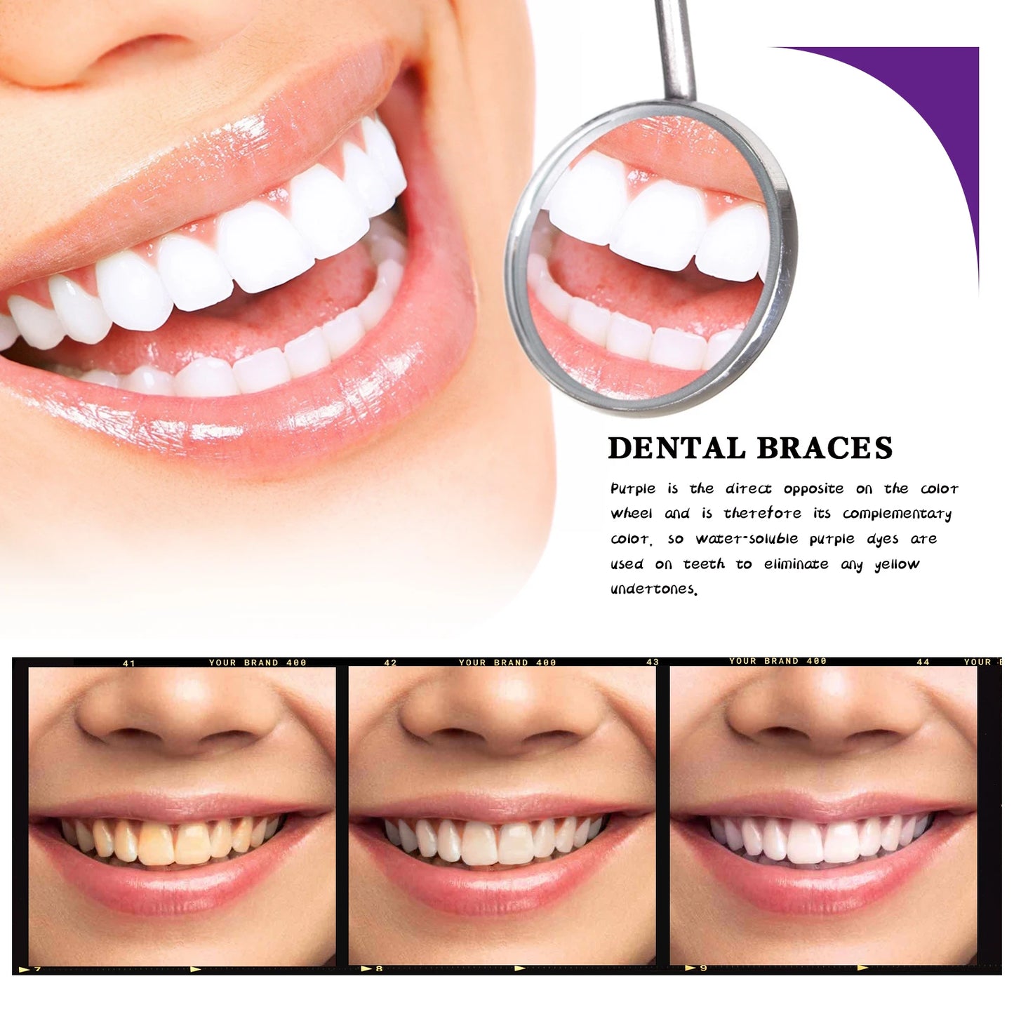 V34 Teeth Whitening Toothpaste 30Ml Intensive Stain Remover for Yellow Teeth Plaque Removalfresh Breath Oral Care Gum Protection